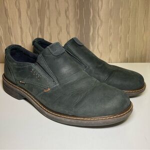 ECCO Turn GTX Men's 10 Black Shock Point Goretex Slip-on Loafers Stitched